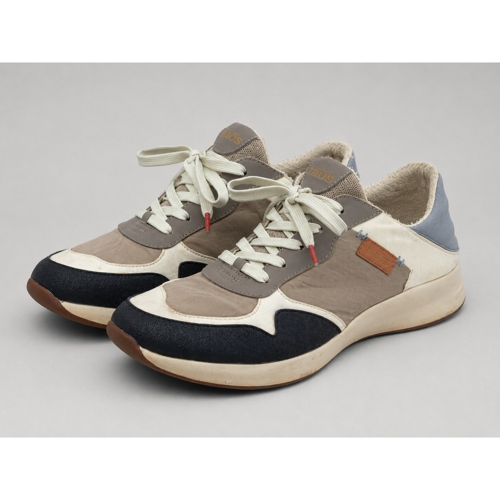 Taos Direction Sneakers Women Sz 9.5 Taupe Multi Colorblock Comfort Shoes